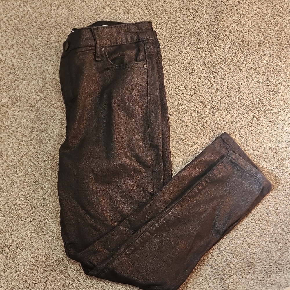 EUC! Women's William Rast Black Metallic High-rise Skinny Jeans size 29
